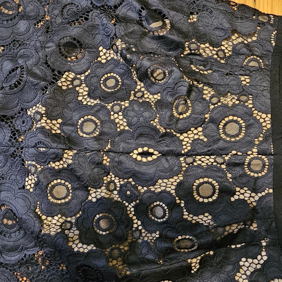 For Love & Lemons Black Lace Over Nude Lining Skirt - Size Small. - Picture 5 of 9